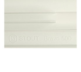Радиатор алюминиевый боковое подключение STOUT Bravo 500 10 секций SRA-0110-050010 в Туле 9