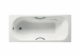 Чугунная ванна Roca Malibu 160x70 2334G0000 с противоскольжением, с отверстиями для ручек в Туле 1