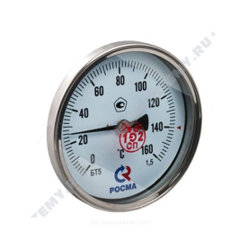 Термометр биметаллический Метер ТБ100 160C Дк 100 L=40 в Туле 0