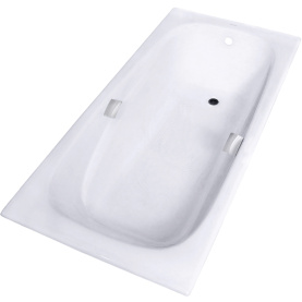 Чугунная ванна Aqualux ZYA-24C-2 180x85 белая, без ручек и ножек, антислип в Туле 1