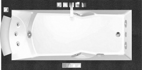 Ванна 180х90см SX со смес, дезинф. и подсветкой бел/хром/венге JACUZZI 9F43-344A в Туле 0