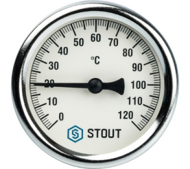 Термометр биметаллический с погружной гильзой. Корпус Dn 63 мм, гильза 75 мм 1 STOUT SIM-0001-637515 в Туле 1