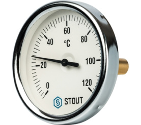 Термометр биметаллический с погружной гильзой. Корпус Dn 80 мм, гильза 50 мм 1 STOUT SIM-0001-805015 в Туле 0