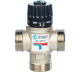 Термостатический смесительный клапан для систем отопления и ГВС 1 НР 35-60°С STOUT SVM-0020-166025 в Туле 2
