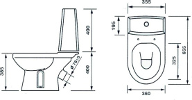 Унитаз-компакт Оскольская керамика Леда белый Стандарт с сиденьем 47301100206 в Туле 1