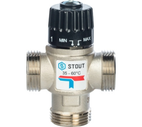 Термостатический смесительный клапан для сиcтем отопления и ГВС 1 НР 35-60° STOUT SVM-0020-256025 в Туле 2