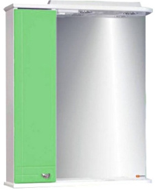 Шкаф-зеркало Домино Блик 60 Эл. левый (зеленый) в Туле 0