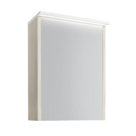 Шкаф зеркальный Марино 50, белый с выбеленным деревом в Туле 0