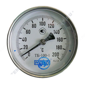 Термометр биметаллический Метер ТБ100 200C Дк 100 L=100 в Туле 0