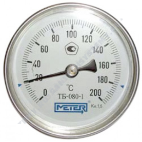 Термометр биметаллический Метер ТБ80 200C Дк 80 L=40 в Туле 0