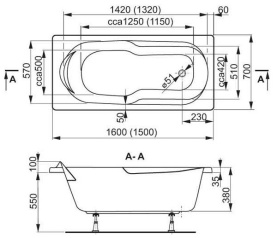 Акриловая ванна Vagnerplast Cavallo 170x75 прямоугольная VPBA170CAV2X-01 в Туле 2