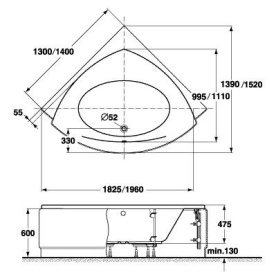 Панель фронтальная для ванны Vidima Сева Микс 1600 мм Н=560 мм в Туле 2