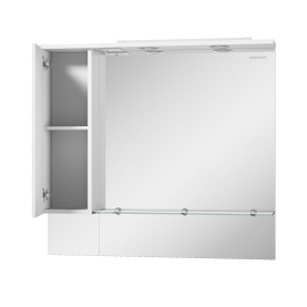 Шкаф зеркальный Амата 100, белый в Туле 5