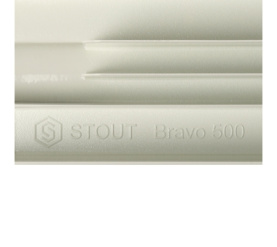 Радиатор алюминиевый боковое подключение STOUT Bravo 500 4 секции SRA-0110-050004 в Туле 9