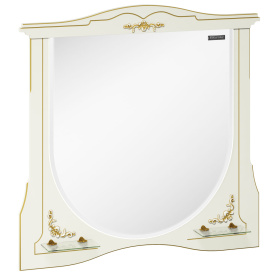 Зеркало Луиза-II 100, белый матовый, зол. пат. в Туле 1