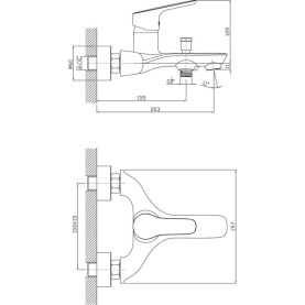 Смеситель ZEVEN (арт. ZE61610941)для ванной короткий излив, карт.35 мм Zollen в Туле 2