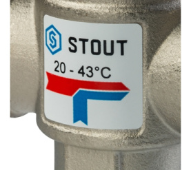 Термостатический смесительный клапан для систем отопления и ГВС 1 НР 20-43° STOUT SVM-0020-254325 в Туле 3