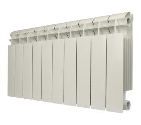 Радиатор биметаллический боковое подключение (белый RAL 9010) Global STYLE PLUS 350 10 секций в Туле 0
