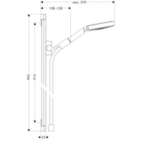 Душевая стойка Hansgrohe Raindance S 150 Air 3 jet/Unica'S 0.90 м, 27893000 в Туле 1