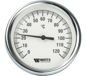 Термометр биметаллический с погружной гильзой 80 мм, штуц F+R801(T) 8050 Watts 10005931(03.02.040) в Туле 1