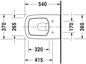 Унитаз подвесной Duravit Durastyle 370x540 мм 2538090000, безободковый, с вертикальным смывом в Туле 2