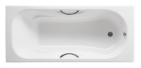 Чугунная ванна Roca Malibu 150x75 2315G000R с противоскольжением, с отверстиями для ручек в Туле 0