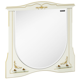 Зеркало Луиза-II 100, белый матовый, зол. пат. в Туле 0