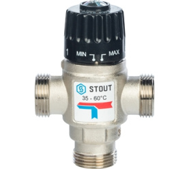 Термостатический смесительный клапан для систем отопления и ГВС 3/4 НР 35-60° STOUT SVM-0020-166020 в Туле 1