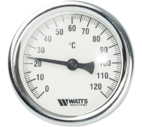 Термометр биметаллический с погружной гильзой 63 мм, штуц F+R801(T) 6375 Watts 10005809(03.01.060) в Туле 0