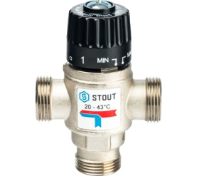 Термостатический смесительный клапан для систем отопления и ГВС 3/4 НР 20-43° STOUT SVM-0020-164320 в Туле 2