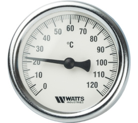 Термометр биметаллический с погружной гильзой 63 мм, штуц F+R801(T) 6350 Watts 10005800(03.01.040) в Туле 1