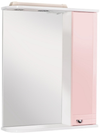 Шкаф-зеркало Домино Блик 55 Эл. правый (розовый) в Туле 0
