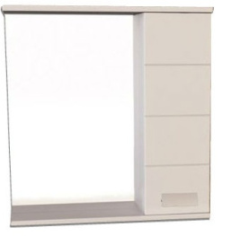Зеркало-шкаф Comforty "Модена 60" белый в Туле 0