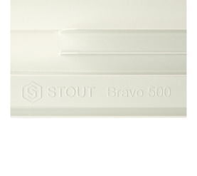 Радиатор алюминиевый боковое подключение STOUT Bravo 500 14 секций SRA-0110-050014 в Туле 9