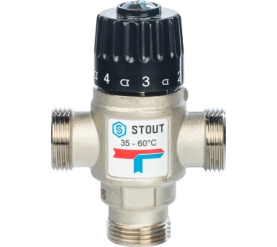 Термостатический смесительный клапан для систем отопления и ГВС 3/4 НР 35-60° STOUT SVM-0020-166020 в Туле 2