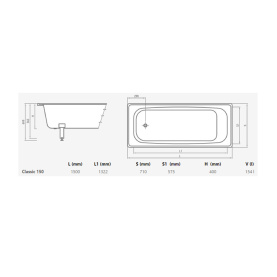 Ванна стальная Estap Classic-A 150x71 прямоугольная в Туле 2
