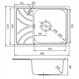 Мойка из нержавеющей стали Iddis Arro S 605x440 ARR60PRi77 чаша справа в Туле 1