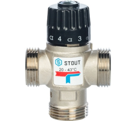 Термостатический смесительный клапан для систем отопления и ГВС 1 НР 20-43° STOUT SVM-0020-164325 в Туле 2