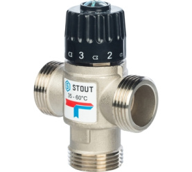Термостатический смесительный клапан для систем отопления и ГВС 1 НР 35-60°С STOUT SVM-0020-166025 в Туле 0