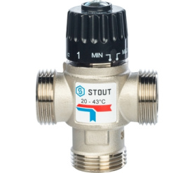 Термостатический смесительный клапан для систем отопления и ГВС 1 НР 20-43° STOUT SVM-0020-254325 в Туле 1