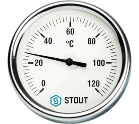 Термометр биметаллический с погружной гильзой. Корпус Dn 80 мм, гильза 50 мм 1 STOUT SIM-0001-805015 в Туле 1