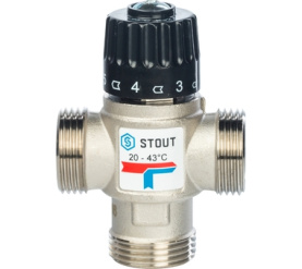 Термостатический смесительный клапан для систем отопления и ГВС 1 НР 20-43° STOUT SVM-0020-254325 в Туле 2