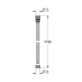 Шланг душевой MOVARIO (арт.28025000) металл. 1,75 м, функция Twistfree GROHE в Туле 2