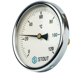 Термометр биметаллический с погружной гильзой. Корпус Dn 100 мм, гильза 50 мм STOUT SIM-0001-105015 в Туле 0