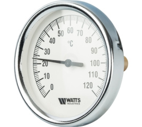 Термометр биметаллический с погружной гильзой 80 мм, штуц F+R801(T) 8050 Watts 10005931(03.02.040) в Туле 0